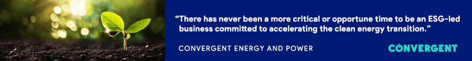 convergent, convergent energy and power, energy storage, battery storage, clean energy, reliable grid, ESG, solar energy, energy industry, Inflation Reduction Act, IRA, carbon footprint, sustainable, sustainability