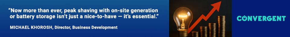 Convergent Energy and Power, Convergent, Energy Storage, Battery Storage, Peak Shaving, Michael Khorosh, PJM, Capacity Prices, Grid Reliability, Industrial; Battery Storage
