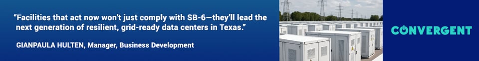 Convergent Energy and Power, Convergent, Energy Storage, Battery Storage, Data Center, Texas, ERCOT, Curtailment, Renewable Energy, SB-6, Texas Senate Bill 6, Peak Demand, Power Quality, Interconnection