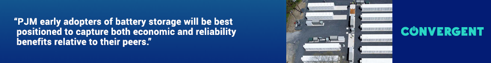 Convergent Energy and Power, Convergent, Energy Storage, Battery Storage, PJM, Peak Load, Capacity Auction, PJM Interconnection, Capacity Prices, Renewable Energy, Utility Scale, Industrial Battery Storage, Grid Performance