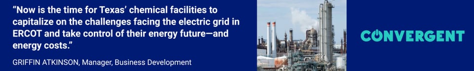 Griffin Atkinson, Convergent Energy and Power, Texas, ERCOT, Energy Storage, Battery Storage, 4CP, BESS, Petrochemical, Chemical, petrochem, manufacturing, industrial power backup, energy arbitrage
